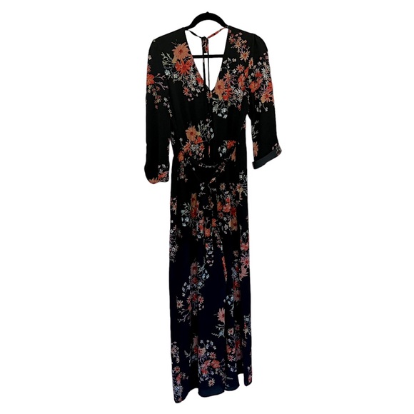 Wrapper Jumpsuit Floral Wide Leg Size M - Picture 2 of 8
